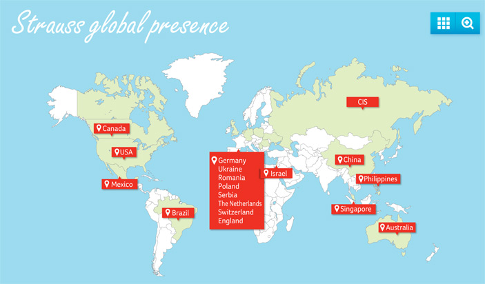 Strauss global presence